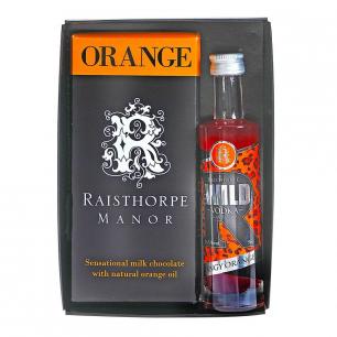 Orange Chocolate Bar with Vodka Gift Set - Orange Chocolate Bar & Tangy Orange Vodka 5cl
