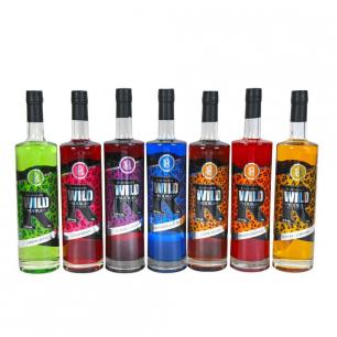 Wild Vodka Liqueur 70cl Collection - Green Apple, Toffee, Chocolate, Strawberry, Rasp & Apple, Tangy Orange, Blackcurrant