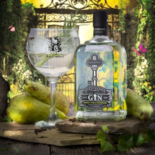 Pear and Peppercorn Gin in illuminating bottle