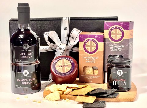 **New** Sloe Port and Damson Port Cheese and Cracker Hamper
