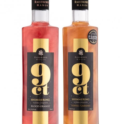 9ct Shimmering Blood Orange/Toffee Caramel Vodka Liqueur Duo 35cl