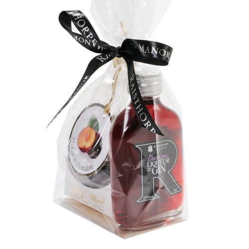 Damson Gin Liqueur 5cl and Plums in Chocolate 