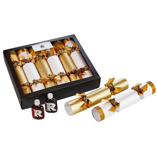 Gold & Cream Tipple Crackers Pack of 6