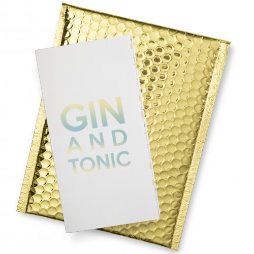 Gin & Tonic: Rhubarb Gin: Blue Envelope